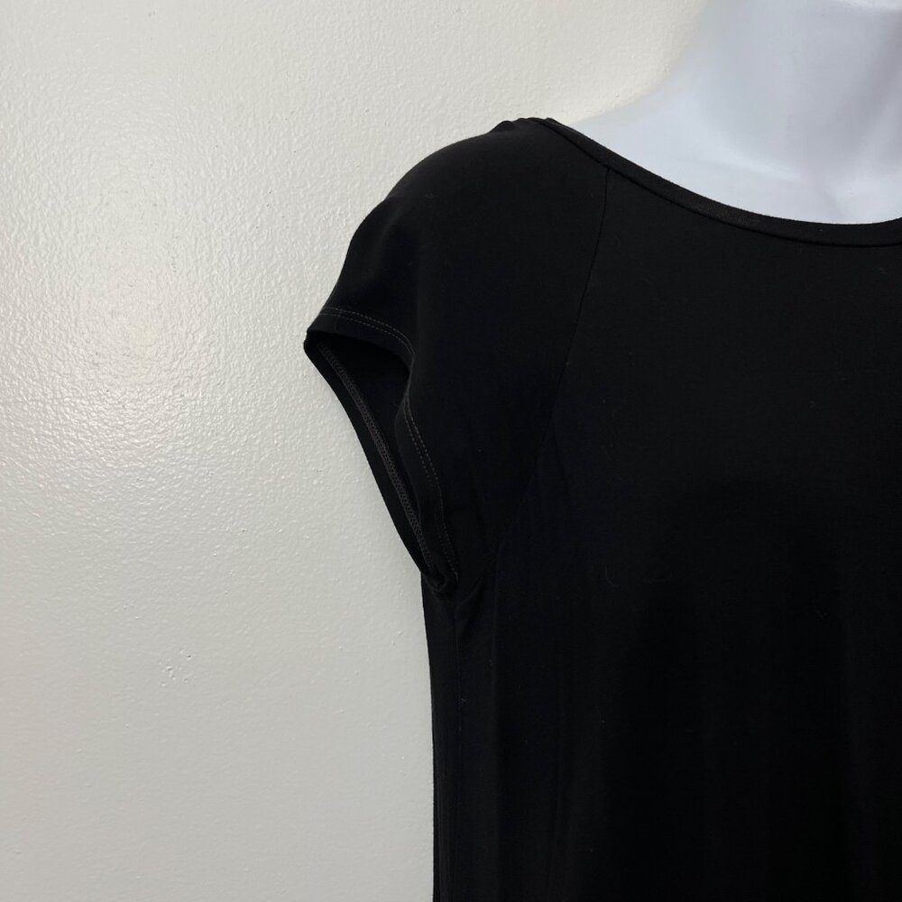 Black Orchid Los Angeles‎ Womens Black Asymmetrical Hem Short Sleeve Top S - Picture 2 of 6
